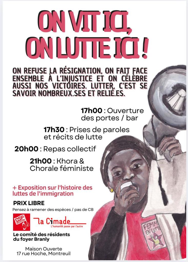 Soirée des collectifs en lutte, 26 avril à la Maison Ouverte.