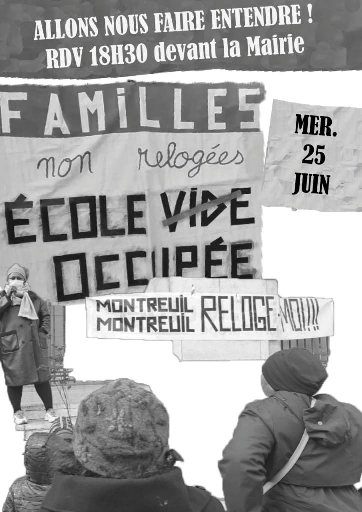 Rassemblement de soutien aux familles du Collectif Gambetta, 25 juin.