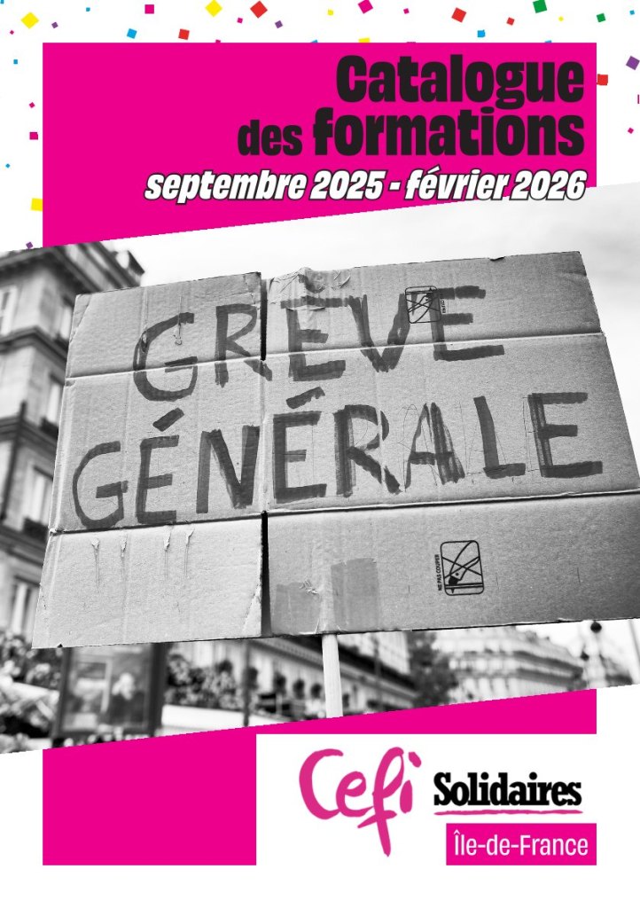 Catalogue des formations syndicales 2nd semestre 2025