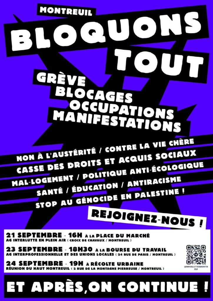 Et après on continue, bloquons tout !