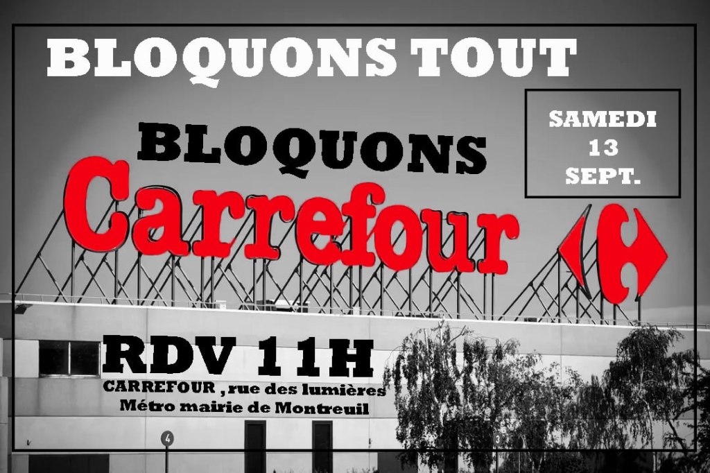 Bloquons tout samedi 13 septembre !
