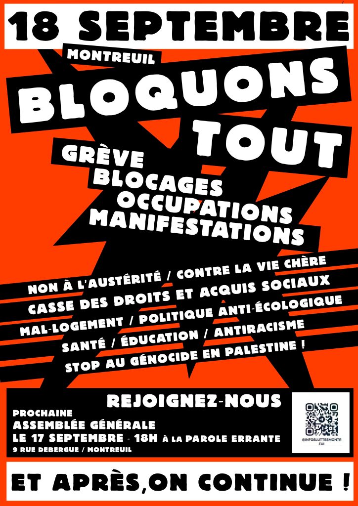 Assemblée générale du 17 septembre.