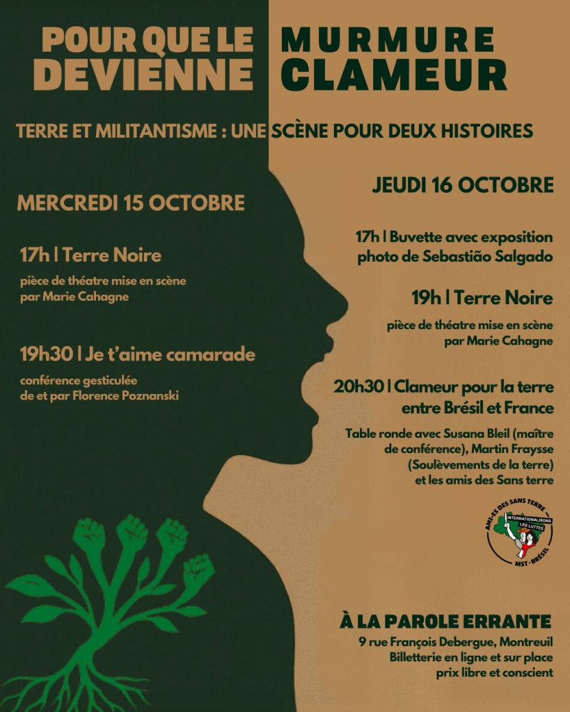 &laquo;&nbsp;Pour que le murmure devienne clameur&nbsp;&raquo;, 15 et 16 octobre.