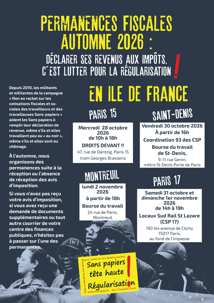 Permanences fiscale 2 novembre