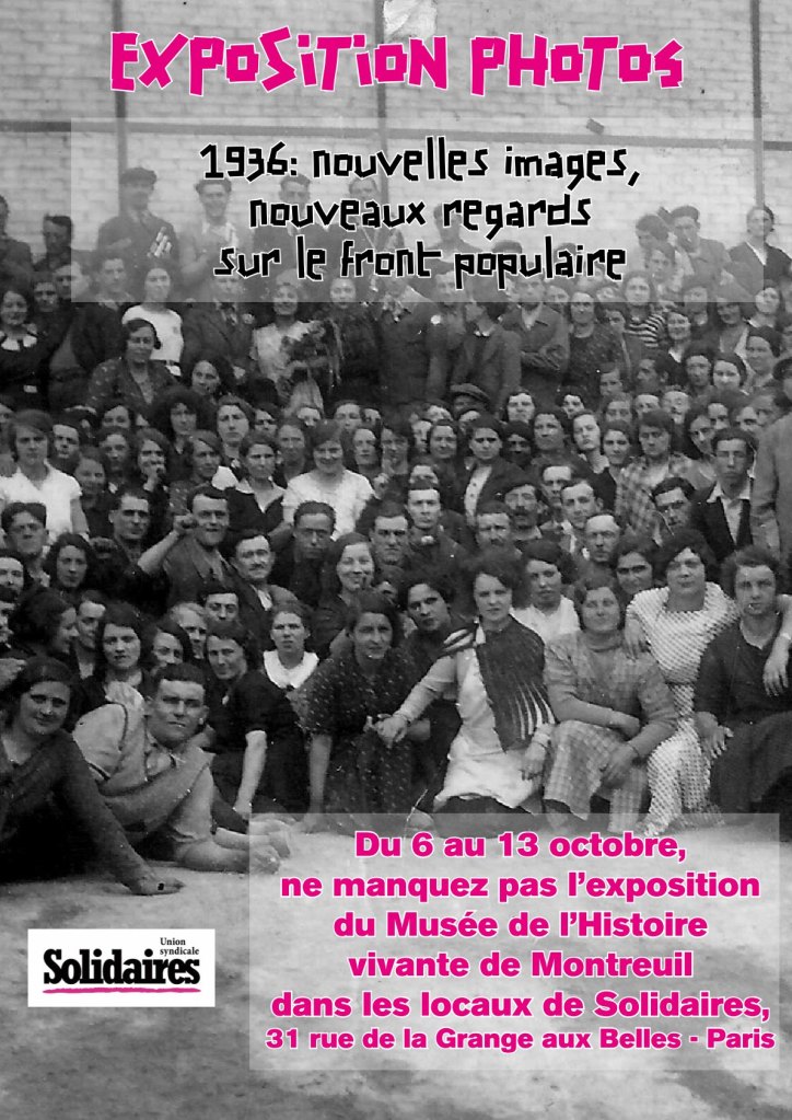 1936 : exposition à Solidaires du 6 au 13 octobre.